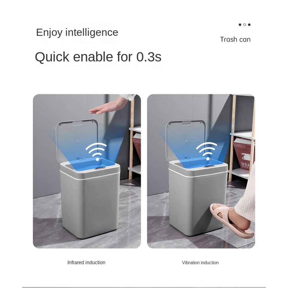 Finds for Home®  16L Smart Sensor Trash Can Bathroom Kitchen Toilet