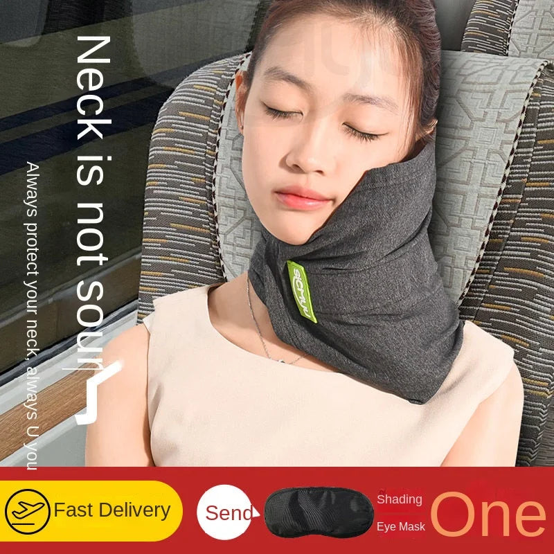 Finds for Home®  Memory Foam Travel Pillow, Neck Support Cushion with Washable Cover for Plane, Train and Car  Pillows for Sleeping