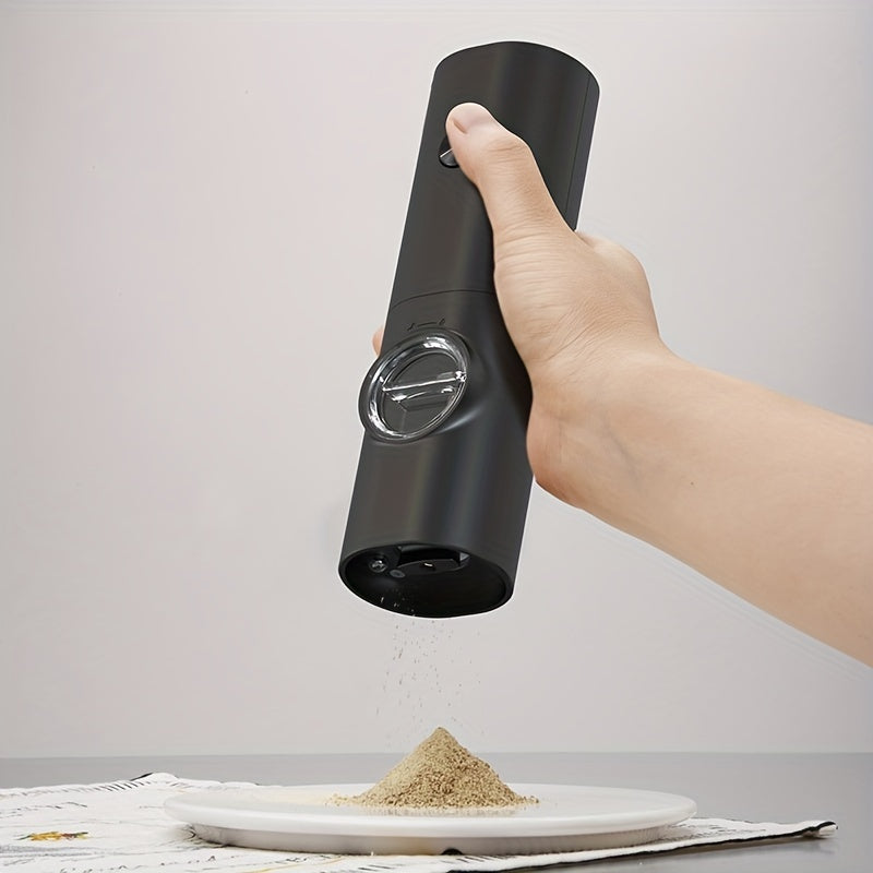 Electric reusable adjustable spice and sea salt mill.