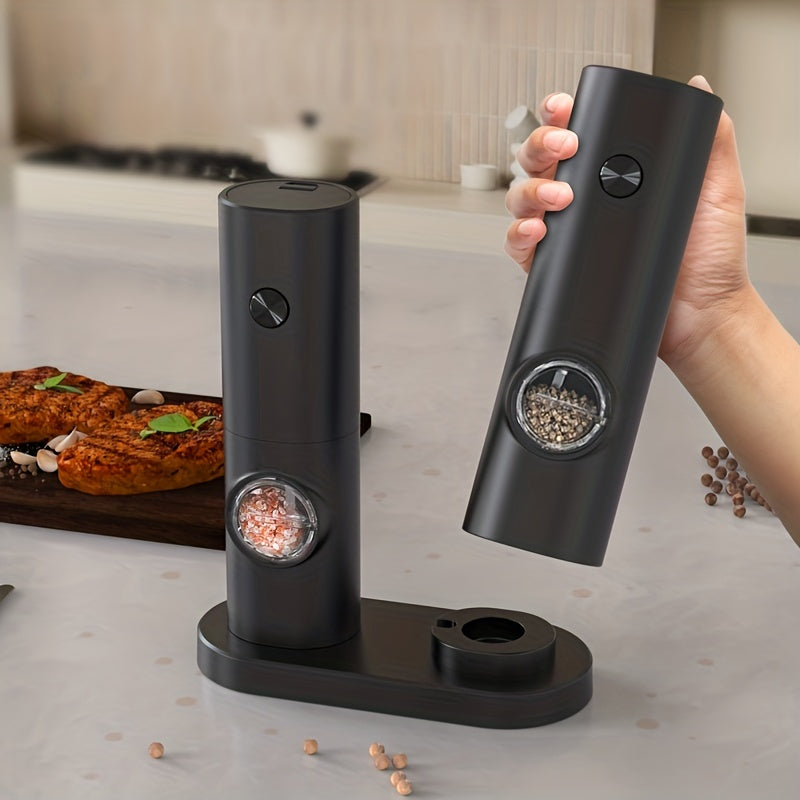 Electric reusable adjustable spice and sea salt mill.